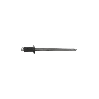 CRL Black 1/8" Diameter, 1/16" to 1/8" Grip Range Aluminum Mandrel and Rivet in Packs of 10000