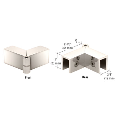 CRL Polished Nickel Adjustable "Sleeve Over" Glass Clamp