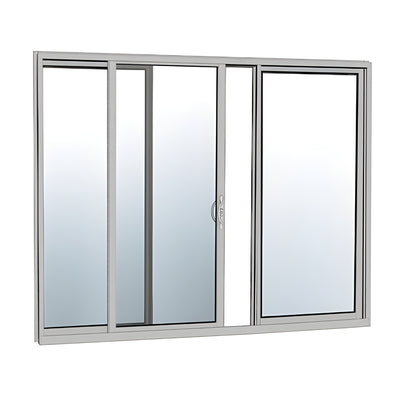 CRL-U.S. Aluminum Clear Anodized OXO Sliding Door Thermally Broken Fin Frame Unglazed KD Kit