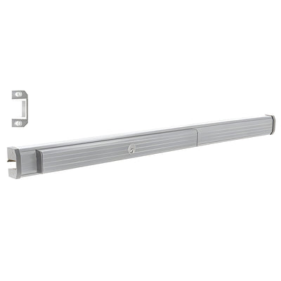 CRL Jackson® 1295 Push Pad Rim Panic Exit Device - Cylinder Dogging, C-Type Strike, 48", Satin Aluminum