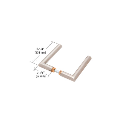 CRL Brushed Stainless PTH Series Modern Style Lever Handle