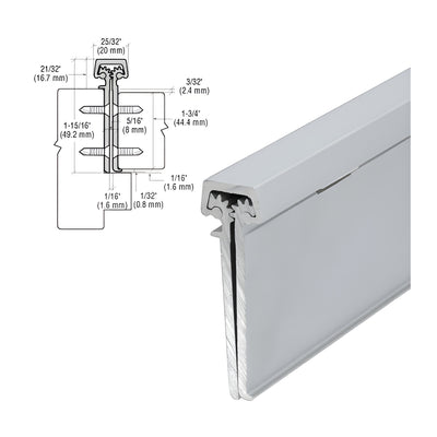 CRL Satin Anodized 120" Heavy-Duty Concealed Leaf Hinge With Lip for 1-3/4" Entry Door