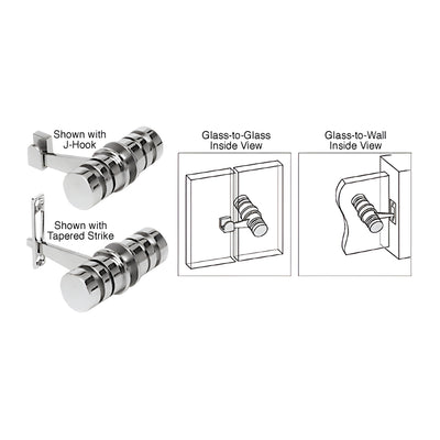 CRL Polished Chrome 180 Degree Knob Latch