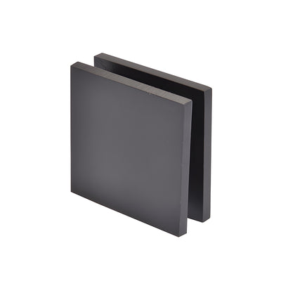 CRL Oil Rubbed Bronze Square Style Notch-in-Glass Fixed Panel U-Clamp