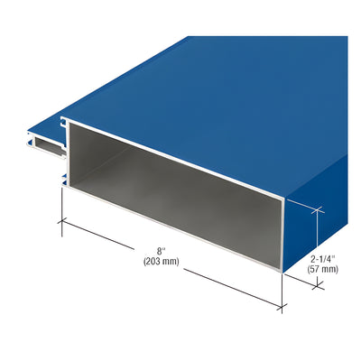 CRL-U.S. Aluminum 8" Captured Glazed Vertical Mullion for 1" Glass, Custom Paint - 24'- 2"