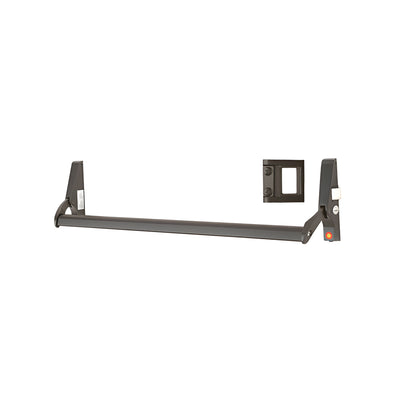 CRL Dark Bronze 48" Jackson® 10 Series Right Hand Reverse Bevel Crossbar Rim Panic Exit Device, 'S' Type Strike