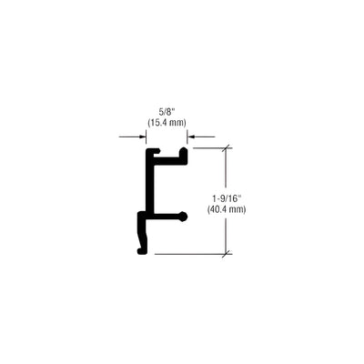 CRL-U.S. Aluminum Inside Glazing Bead for 1/4" Spandrel, Clear Anodized Class 1 - 24'-2"