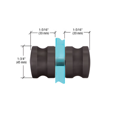 CRL Oil Rubbed Bronze Euro Style Back-to-Back Shower Door Knobs