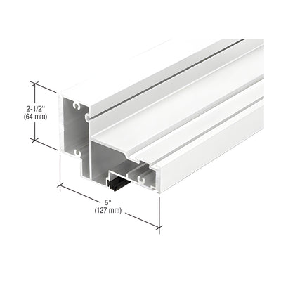 CRL-U.S. Aluminum White KYNAR® Paint Header for Transom, 1-5/16" Glass - 24'-2"