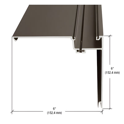 CRL-U.S. Aluminum 90 Degree Corner Half Section, Bronze Black Anodized - 24'-2"