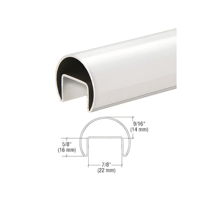 CRL 316 Polished Stainless 1-1/2" Roll Form Cap Rail - 19'-8"