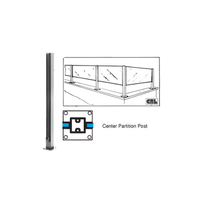 CRL Satin Anodized Air Space Center Custom Design Series Partition Post