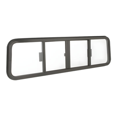 CRL Duo-Vent Four Panel Big Rig Slider with Clear Glass 1976-1978 Navistar (International) Conventional Cabs
