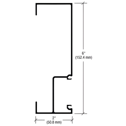CRL-U.S. Aluminum Kynar® Painted Wall Jamb for 1" Glass, 24'2"