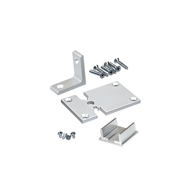 CRL Satin Anodized 2" x 3" Center Design Series Partition Post Base Plate Kit for Posts Over 24"