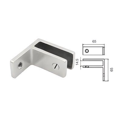 CRL Brushed Stainless Wall Mount Glass Bracing Clamp