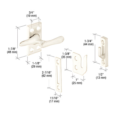 CRL White Casement Sash Lock