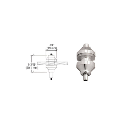 CRL Chrome Plated Drilled Glass Shelf Brackets for the Cable Display System