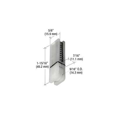 CRL 9/16" Flat Edge Nylon Sliding Screen Door Bottom Roller for Ador/HiLite Doors