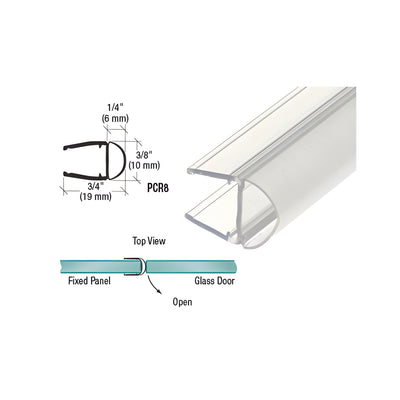 CRL Translucent Vinyl Bulb Seal for 5/16" Glass