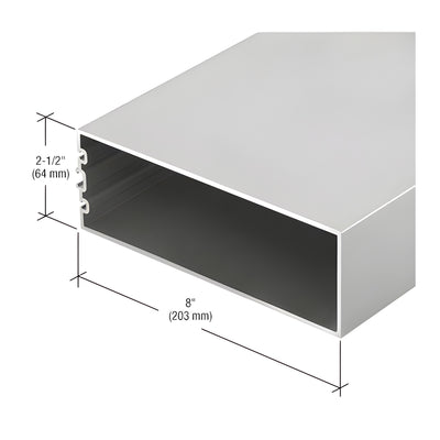 CRL-U.S. Aluminum Clear Anodized 8" Structural Silicone Glazed Vertical Mullion - 24'-2"