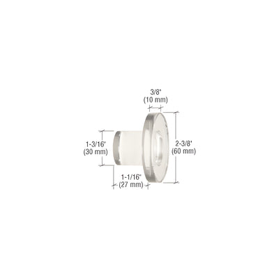 CRL UV Bond Solid Glass Door Knob