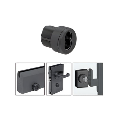 CRL Matte Black Mortise Housing for 7-Pin Small Format Interchangeable Cores (SFIC)
