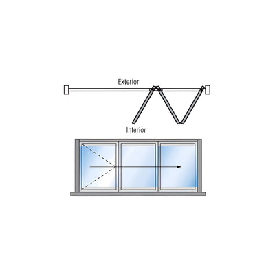 CRL S55 Monterey Bi-Fold 3 Panel Right Hand Interior Swing with Reinforced Sill Satin Anodized