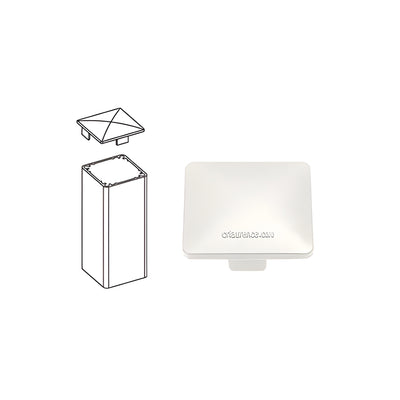 CRL Sky White 100 Series Low Profile Post Cap