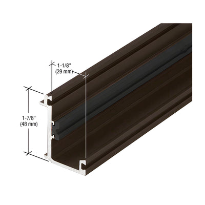 CRL-U.S. Aluminum Bronze Black Anodized Perimeter Pressure Bar with Punched Thermal Spacer - 24'-2"