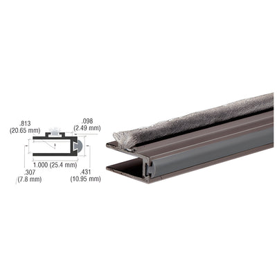 CRL Duranodic Bronze Anodized Deep Channel Dust Proof Rail with Bumper