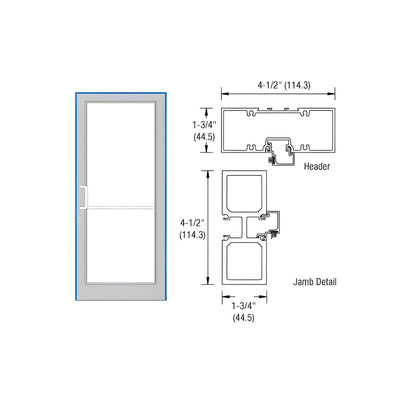 CRL-U.S. Aluminum Clear Anodized Class 1 39-1/2" x 85-3/4" Series DF800 Tubular Frame Complete (1F)