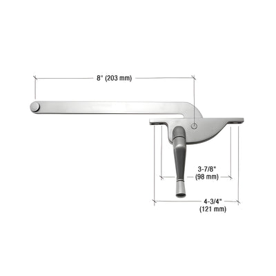 CRL Aluminum 8" Right Hand Teardrop Series Casement Window Operator