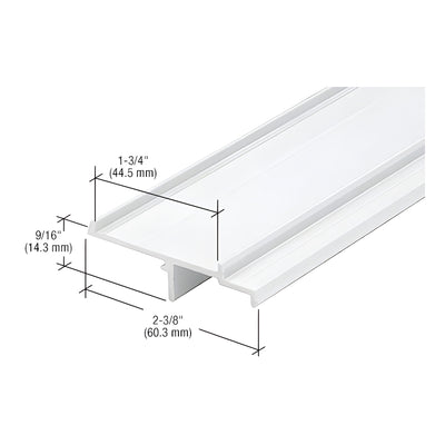CRL-U.S. Aluminum White KYNAR® Paint Door Stop with Weatherseal - 21'-2"