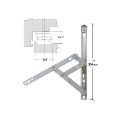CRL 16" 4-Bar Heavy-Duty Stainless Steel Project-Out Hinge