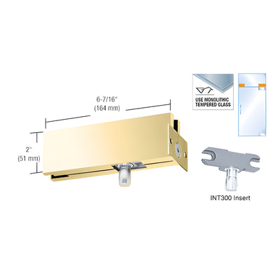 CRL Brass Wall Mounted Transom Patch with 1NT300 Insert