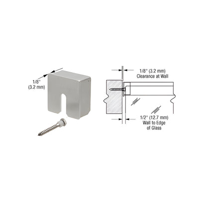 CRL Brushed Stainless Square Stabilizing End Cap for 2" Square Cap Railing