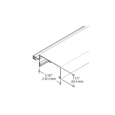CRL-U.S. Aluminum White KYNAR® Paint 5-1/4" Open Back Roll Over Horizontal Mullion for StormWall XL