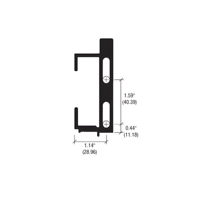 CRL-U.S. Aluminum StormWall XL Right Shear Block Used with Stacked Horizontal Corner Mullion - Pk/20