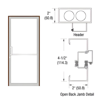 CRL-U.S. Aluminum IT451 Custom Offset Pivot Frame - Dark Bronze/Black