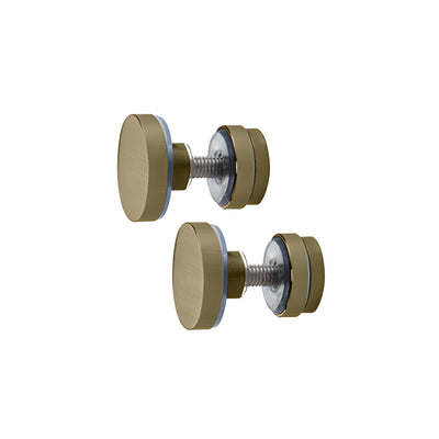 CRL Brushed Bronze Track Holder Fittings for Fixed Panel - 2/Pk