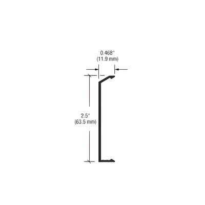 CRL-U.S. Aluminum Horizontal 2-1/2" Face Cap, Custom Paint- 24'-2"
