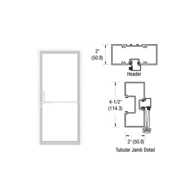 CRL-U.S. Aluminum White KYNAR® Paint Custom Size Series 451 Tubular Gear Hinge Up and Over Frame Complete (1F)