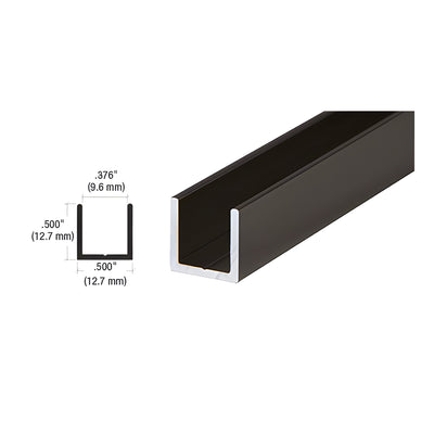 CRL Dark Bronze 3/8" Single Aluminum U-Channel