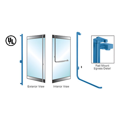 CRL-Blumcraft® Painted Left Hand Reverse Rail Mount Keyed Access "F" Exterior Top Securing Electronic Egress Control Handle