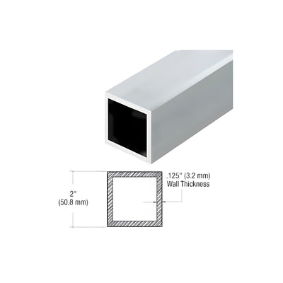 CRL Mill 2" Square Pipe Rail Tubing - 20'
