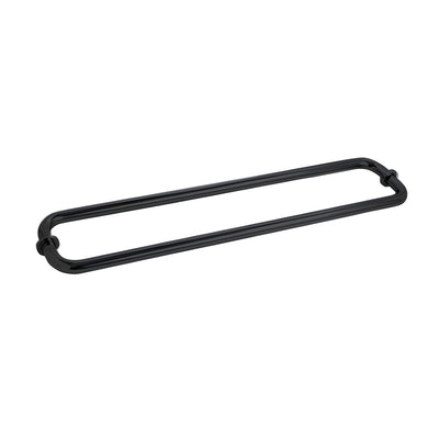 CRL Matte Black 24" BM Series Back-to-Back Tubular Towel Bars With Metal Washers