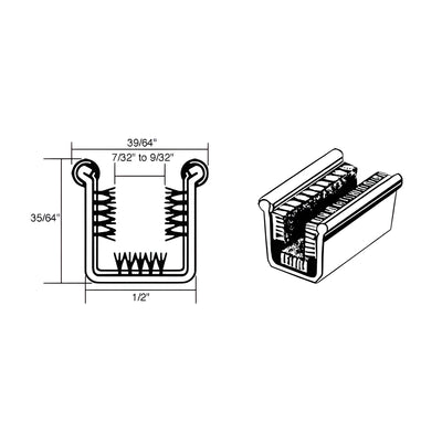 CRL Beaded Rigid Division Bar Channel for Ford , Mercury 1955-1958 and Mack 1959-1962 - 96" Length