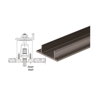 CRL-Blumcraft® Dark Bronze Anodized FS307 Replacement Snap-In Insert for RG200 Base Shoe