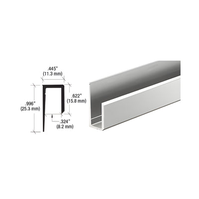 CRL Brite Anodized Canadian Style 1/4" Deep Nose "J" Channel